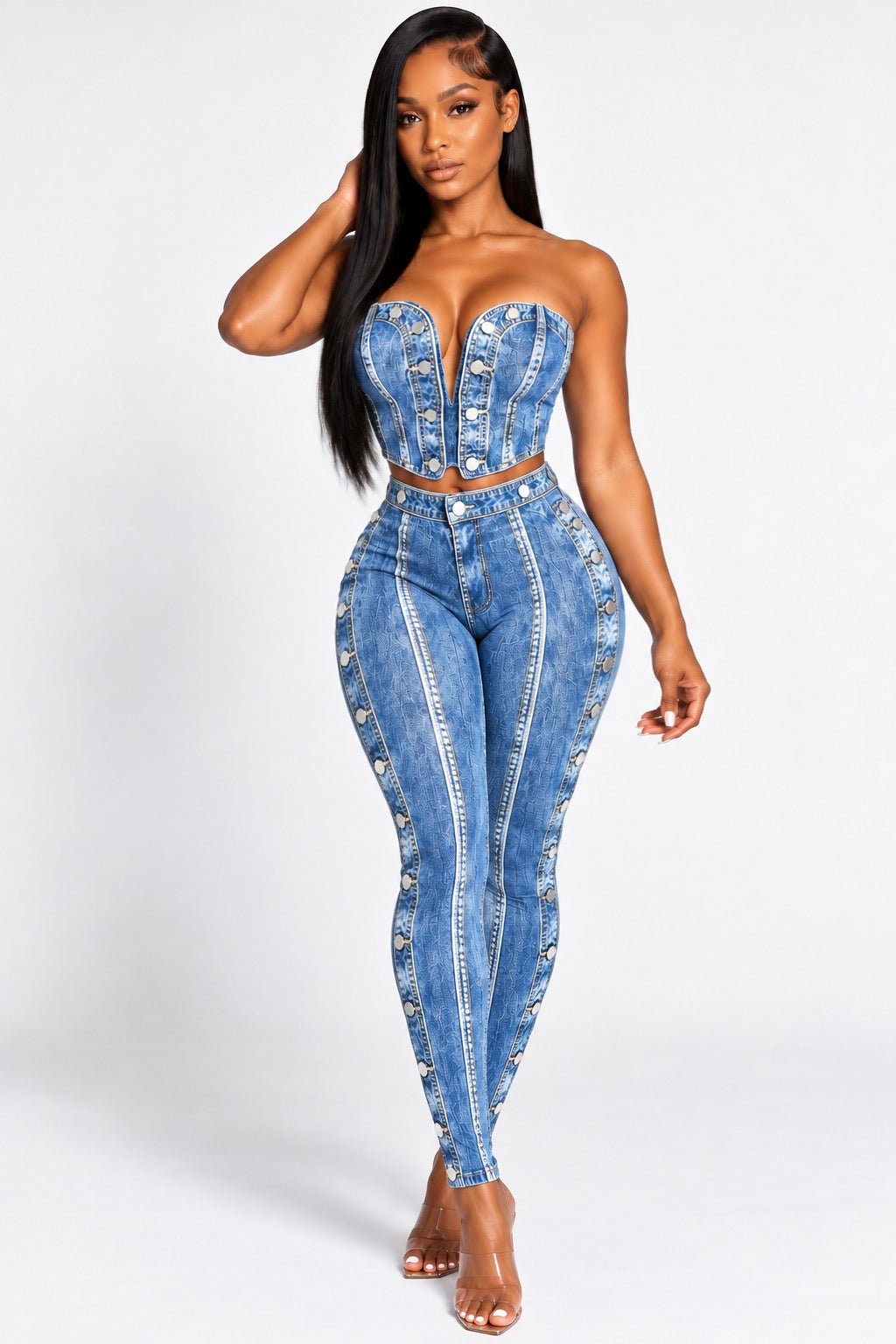 Denim Contour Set