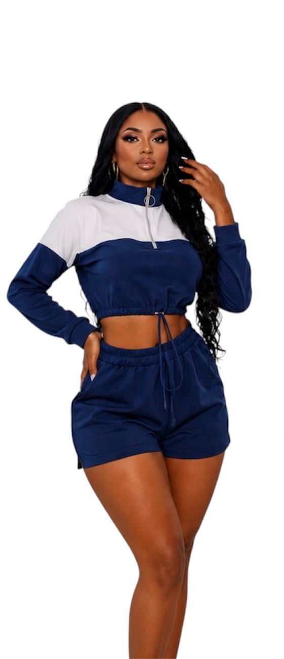 Navy Sealed Short Set